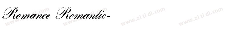 Romance Romantic字体转换